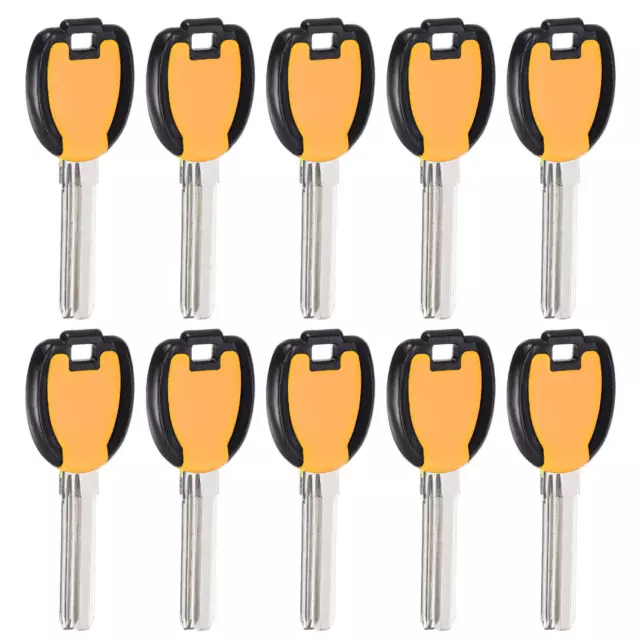 Key Blank, 34mm Length 2 Slot Brass New Uncut Replacement Tool 10 Pcs