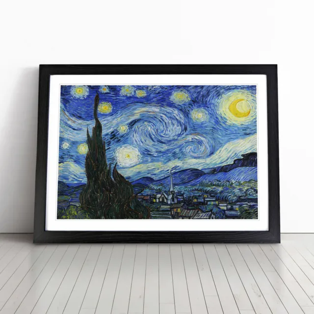The Starry Night By Vincent Van Gogh Wall Art Print Framed Canvas Picture Poster