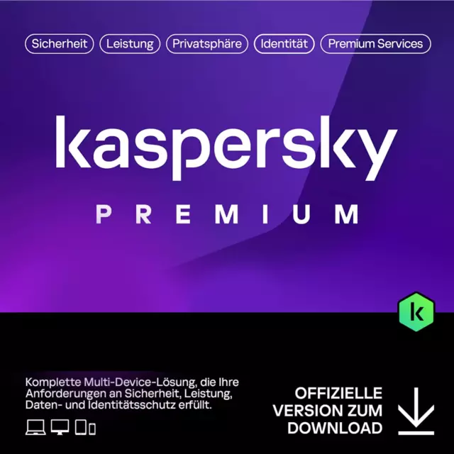 Kaspersky Premium 2024 Multi Device  5 Geräte - 1 Jahr Neu ESD Download