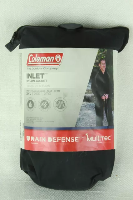 COLEMAN INLET WATERPROOF NYLON Jacket MENS SIZE 2XL Rain Defense w Multitec 15.98 PicClick