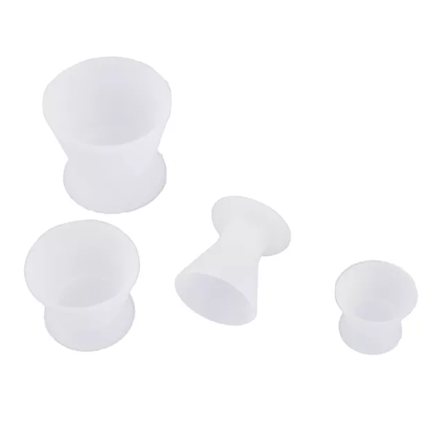 4Pc Dental Flexible Lab Silicone Mixing Cup Acrylic NonStick Bowl Dappen Dish je