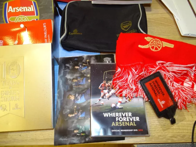 Job Lot of Arsenal FC Memorabilia and old membership packs / contents 2