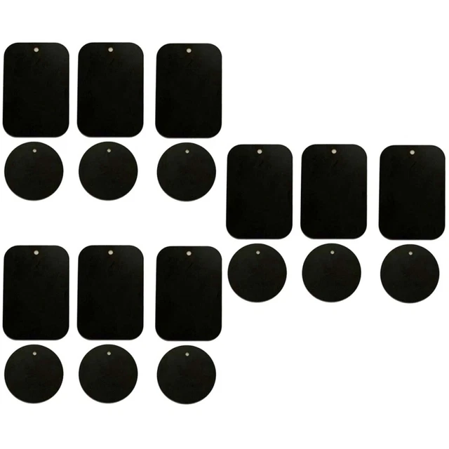 Set Di 6 Anelli Magnetici Adesivi Per Telefono – Ultra Sottili, Per Supporti E Caricabatterie Wireless, Compatibili Con Custodie, Nero/bianco