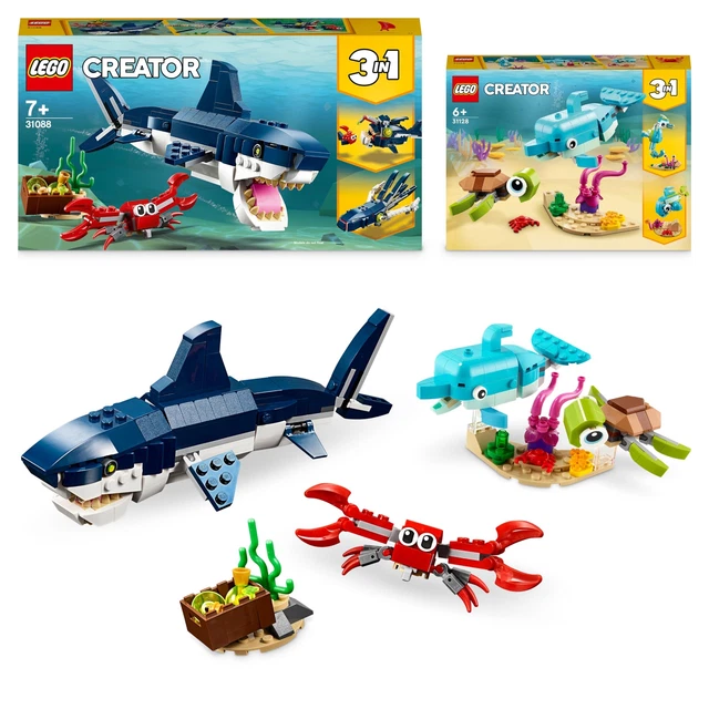 LEGO 31088 CREATOR 3in1 Deep Sea Creatures Shark Crab Squid or