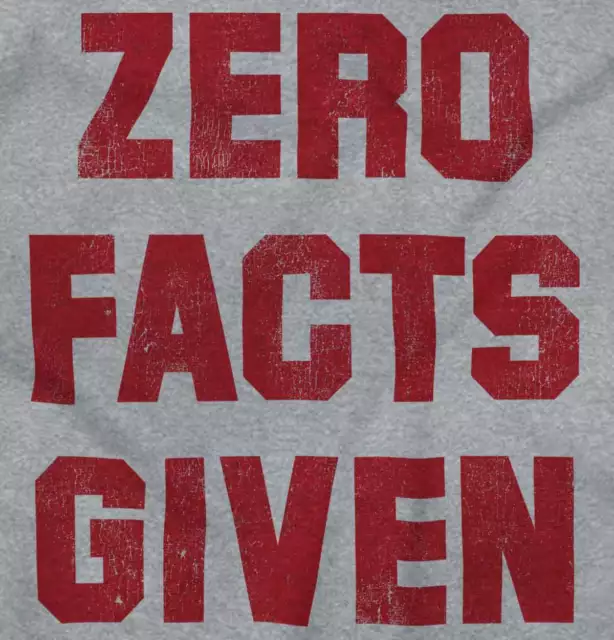 Zero Facts Given Alternative Fake News Gift Womens Short Sleeve Ladies T Shirt 2