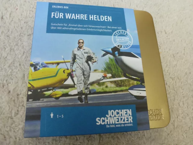 Jochen Schweizer Erlebnis-Box Gutschein  Für wahre Helden  z.B. Fallschirmsprung