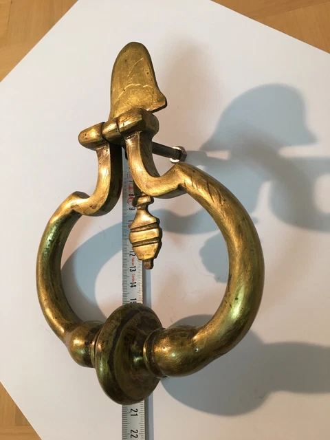Ancien Heurtoir De Porte Ancre Marine En Laiton - Vintage Reproduction