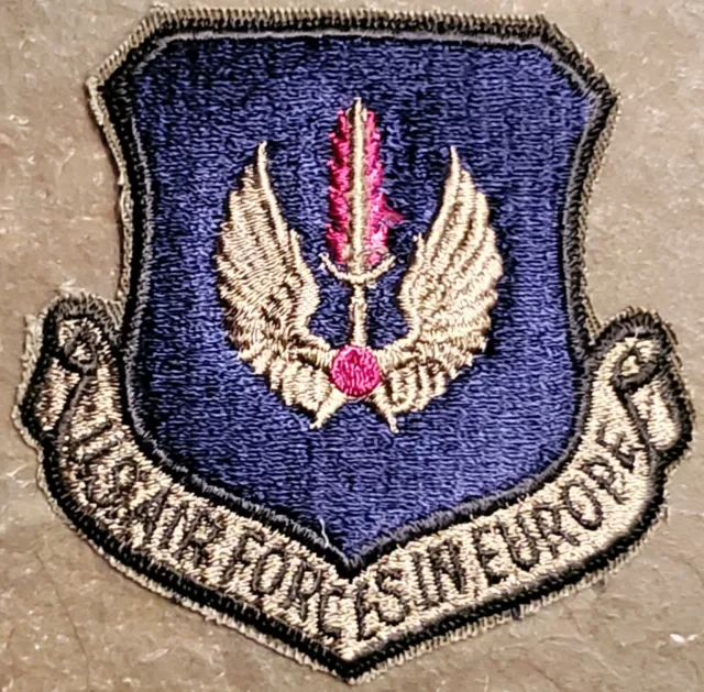 USAF US AIR FORCE FORCES IN EUROPE SUBDUED EMBROIDERED PATCH 3" x 3" VTG NEW BLU