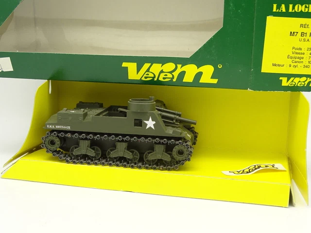 Verem 1/50 Char M7 B1 Priest USA 1942 – Miniature Militaire Collection (état Neuf Boîte)