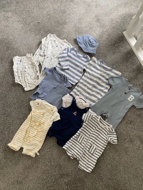 Pacchetto abiti estivi bambini marchi High Street età 0-3 Mths 13 articoli L-K