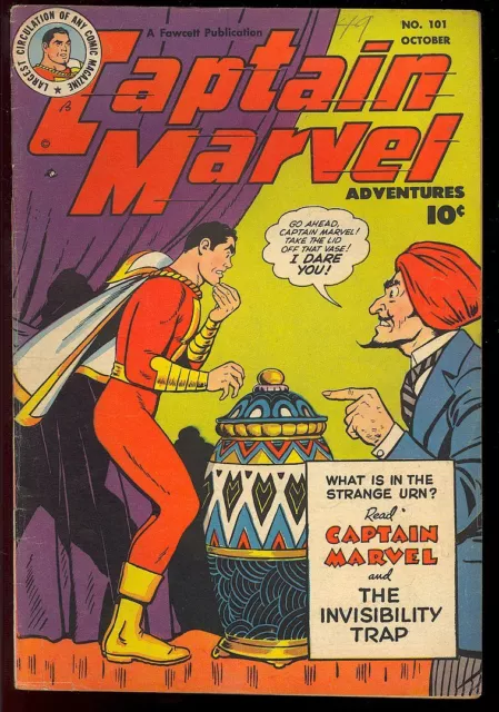 Captain Marvel Adventures #101 Nice Golden Age Shazam Fawcett Comic 1949 VG-FN