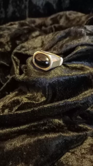 Johnny Depp Ring Stolen Silver Black Stone Size 10.5 US Replica 2