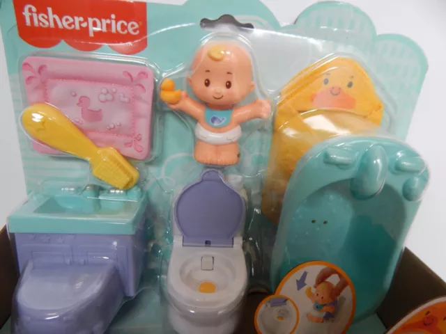 NEW Fisher Price Little People Toy Baby Bathroom Set