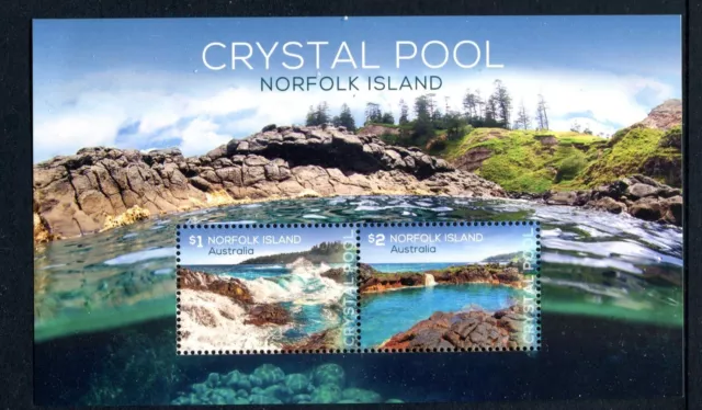 2018 Norfolk Island Crystal Pools - MUH Mini Sheet