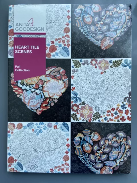 Máquina de diseño de bordado Anita Goodesign CD escenas de azulejos de corazón