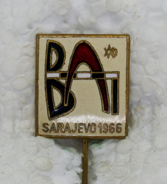 CAMPIONATI BALCANICI DI atletica leggera a Sarajevo 1966 distintivo EUR
