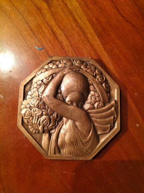 MEDAILLE ART DECO par fraisse et dubois homme debout EUR 75,00 - FR