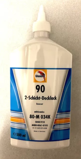 Glasurit Série 90 Basisfarbe 80-M 034K Arktisweiss 500ml