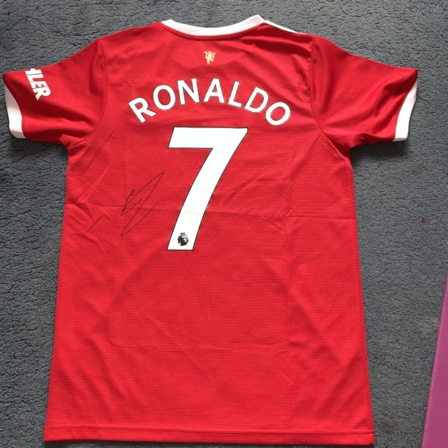 Cristiano Ronaldo Manchester United Hand Signed  21/22 Home Shirt