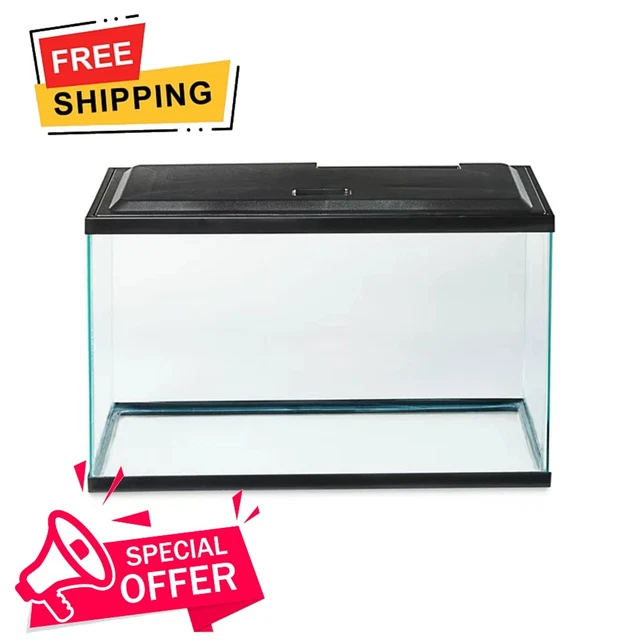 10 Gallon Aqua Culture Aquarium Starter Kit Fish Tank Water Tank + LED Light NEW