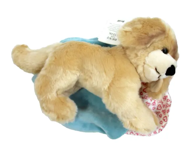 Steiff Kelly Dog In Heart Bag Blond Tan Stuffed Animal Plush Toy 22cm #077043