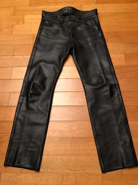 PANTALON CUIR NOIR homme gay Rob Amsterdam taille 20 34 EUR 350 00