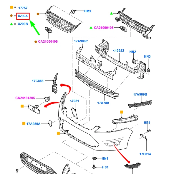 NEW FORD MONDEO Mk4 Front Bumper Upper Radiator Grille 1734911 Genuine