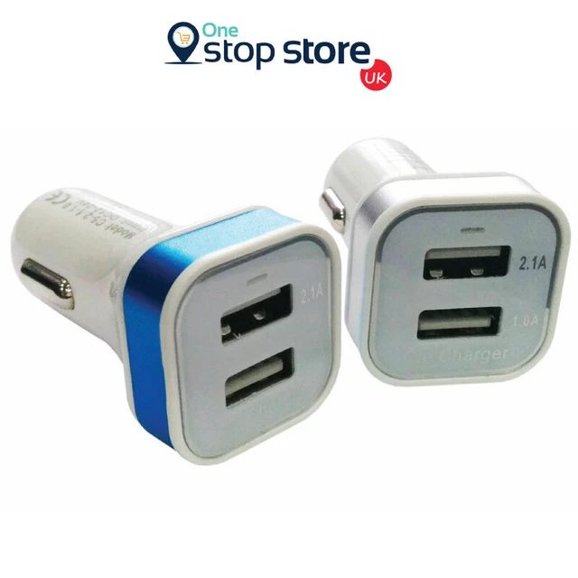 Rapide Chargeur Voiture USB Avec 2 Port Balle Prise pour Samsung Galaxy S6 S7