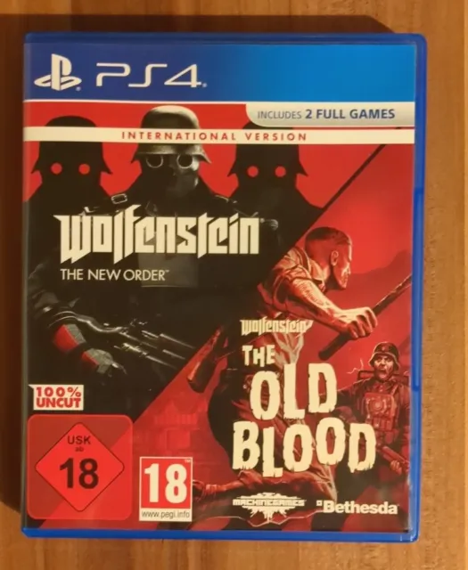 Wolfenstein The New Order + The Old Blood (PlayStation 4, PS4)