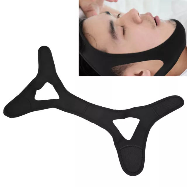 New Anti-Snoring Chin Strap Rubber Elastic Head Band Anti Snore Belt Device