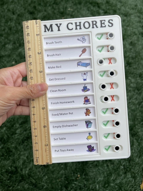 Tableau De Corvées Et Mémo Pour Enfants - En Plastique ABS, Design Pratique Et Ludique - Organisation Familiale