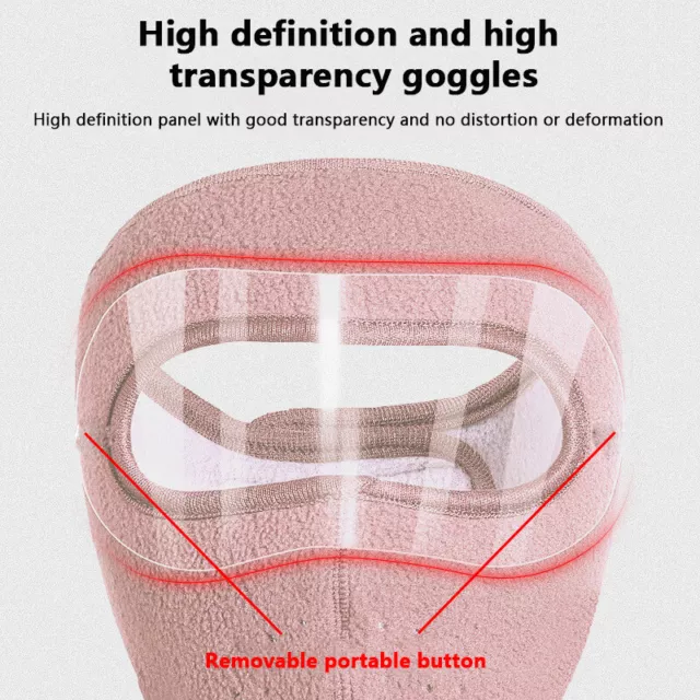 Windproof Anti Dust Full Face Masks Cycling Ski Breathable Mask Anti Fog GogglK_