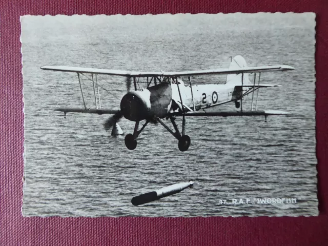 Carte Postale Aviation Post Card Cpa Photo Raf Fairey Swordfish Torpedo Torpille