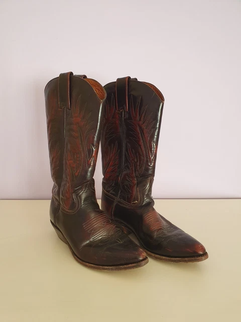 Camperos Anni '80 Uomo Stivaletti El Charro In Pelle Marrone