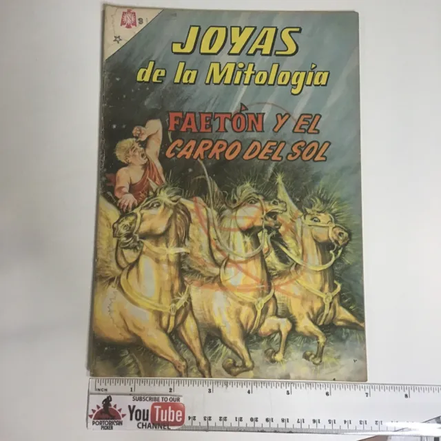 1965 Spanish Comics Joyas De La Mitologia #31 Faetón Carro Del Sol Novaro Mexico