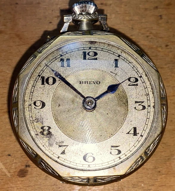 Montre De Poche VOSA OPEN FACE En Verre Cristal - Modèle Vintage NOS 472, Neuf Sans étiquette