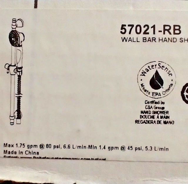 DELTA 57021RB PREMIUM 3Setting Slide Bar Hand Shower Bronze