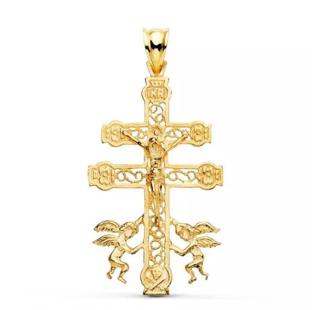 Colgante Oro 18k 750 mls. Cruz De Caravaca. 42 X 24 MM. 3,90 Gramos