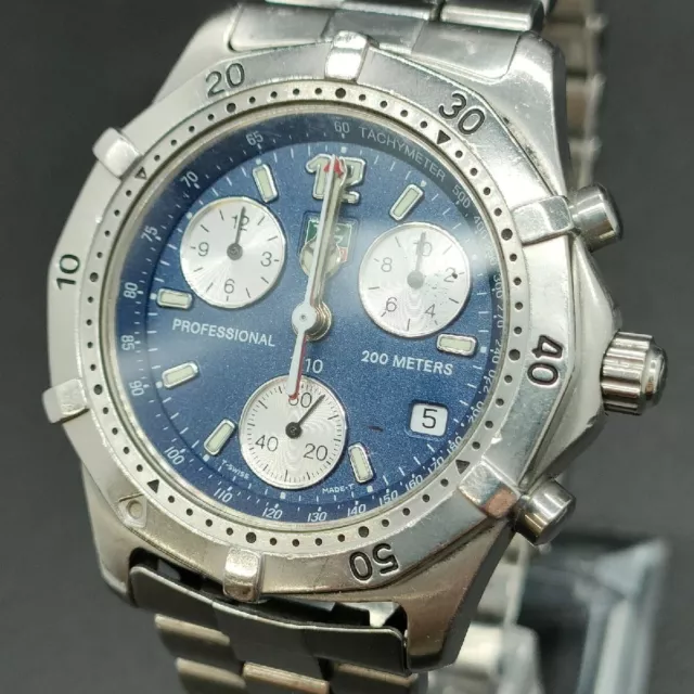 TAG Heuer 2000 Series CK1112 Chronograph Blue Dial Swiss Quartz Men's Watch