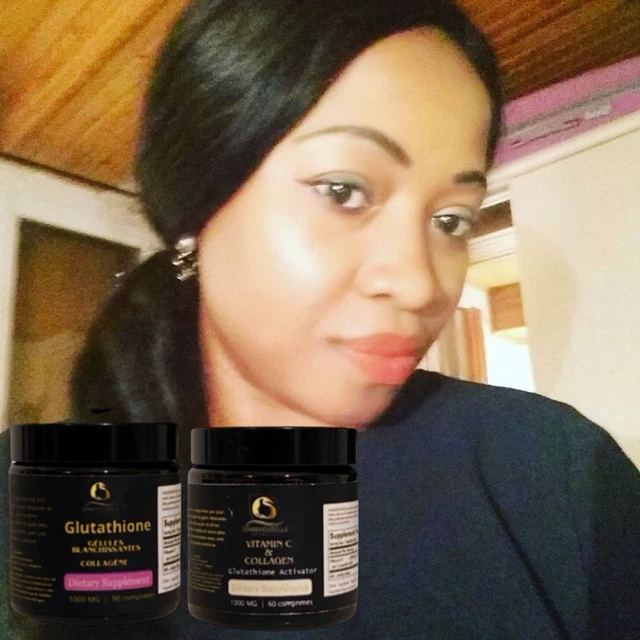 Glules Glutathion + Collagne - 120 Glules - Blanchissant & claircissant  - 100% Naturel Glules Blanchissantes Glutathione Collagne 120 Units