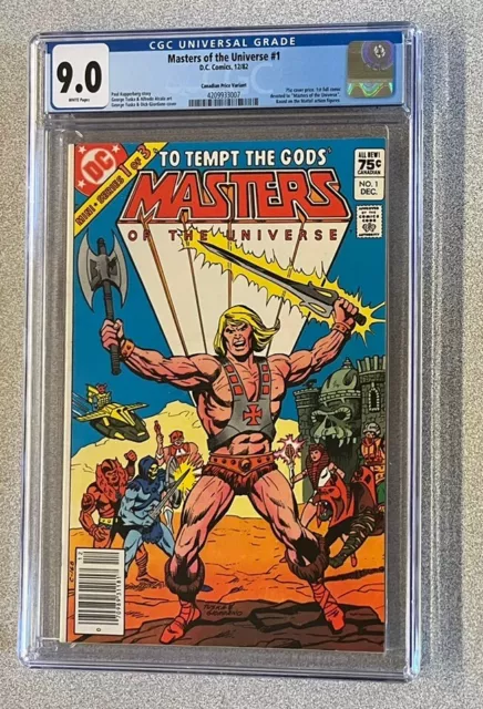 Masters of the Universe #1 DC Comics 1982 HE-MAN Canadian Price Variant CGC 9.0