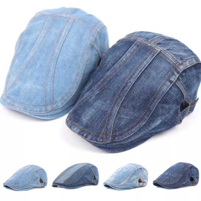 Herren Schiebermütze Flatcap Barett Baskenmütze Beret Kappe Mütze Schirmmütze! 2