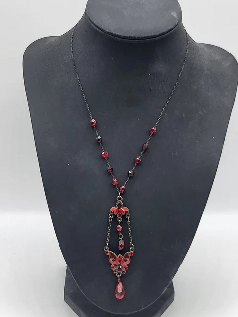 Collier Sautoir Marine De Diesbach Paris - Style Art Déco Vintage En Métal Doré