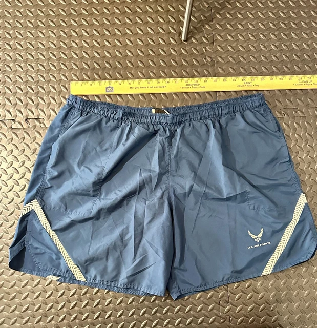 US NAVY MENS PT Shorts Sz Medium USN Physical Training Shorts Blue