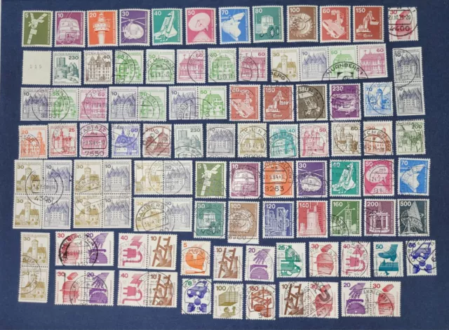 🇩🇪 Lot127 Briefmarken BRD Dauerserie Gestempelt + Postfrisch Motive Abarten