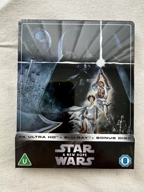 Star Wars A New Hope 4K Zavvi Exclusive Steelbook Blu-Ray NEW & SEALED