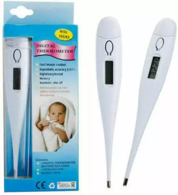 Oral LCD Digital Thermometer For Baby Kids & Adult Health Check Thermometers UK