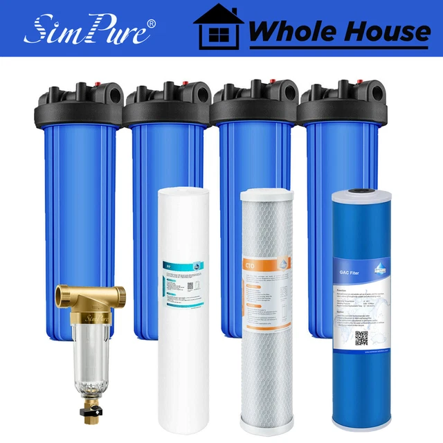 4STAGES 20 INCH Whole House Water Filter Housing Filtration PreFilter