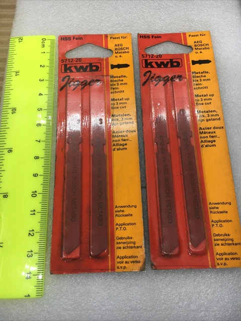 Hojas de sierra de metal de corte fino KWB 5712-20 x4 AEG, BOSCH, METABO. De lote antiguo