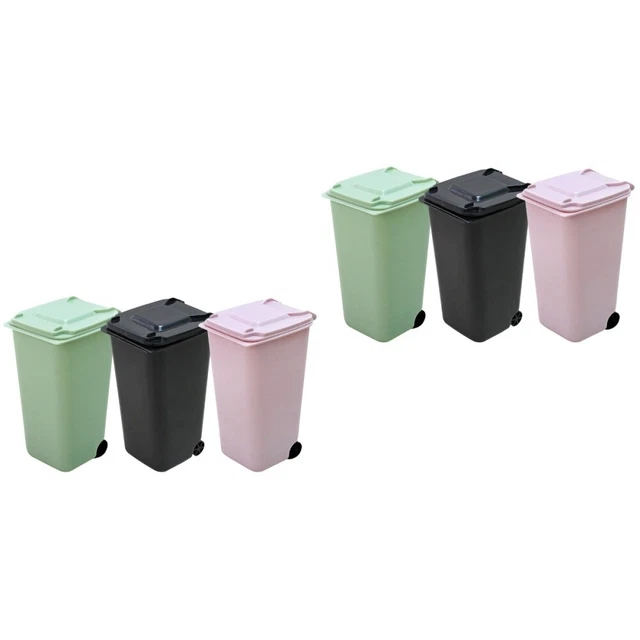 6 PCs Mini Mülldarsteller Dokus Müllschaufel winziger Müllbehälter Büro Desktop